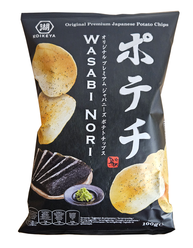 [SN001] ポテトチップス わさび海苔味 100g（湖池屋）